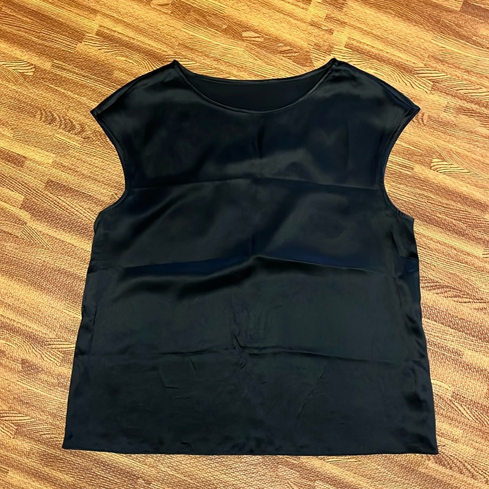 Black silk top